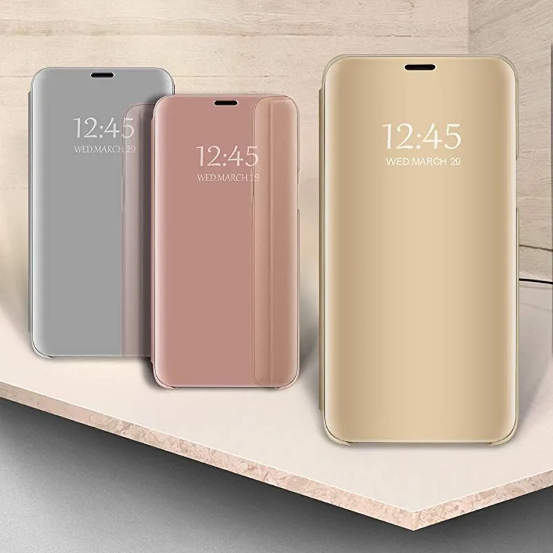Смарт-чехол для samsung Galaxy J7 Neo NXT Max Pro Core Plus Prime C8 C10 чехол с зеркалом из искусственной кожи с откидной крышкой для Galaxy J7 Duo