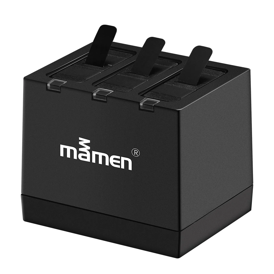 Mamen 3 шт. AHDBT-501 аккумулятор спортивный батарейный блок камеры с зарядным устройством type-C для GoPro Hero 5 6 7 черный аксессуары для спортивной экшн-камеры