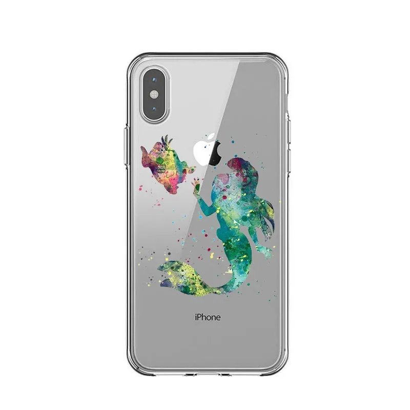 TPU Силиконовый чехол TinkerBell для телефона iPhone 7 8 Plus XS MAX XR милый мягкий маленький чехол с русалкой для iPhone X 6 6S Plus 7 8 5 SE Coque - Цвет: TPU