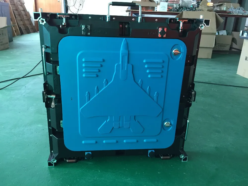 Открытый P8 светодиодный экран литья под давлением алюминиевый шкаф 640*640 мм с