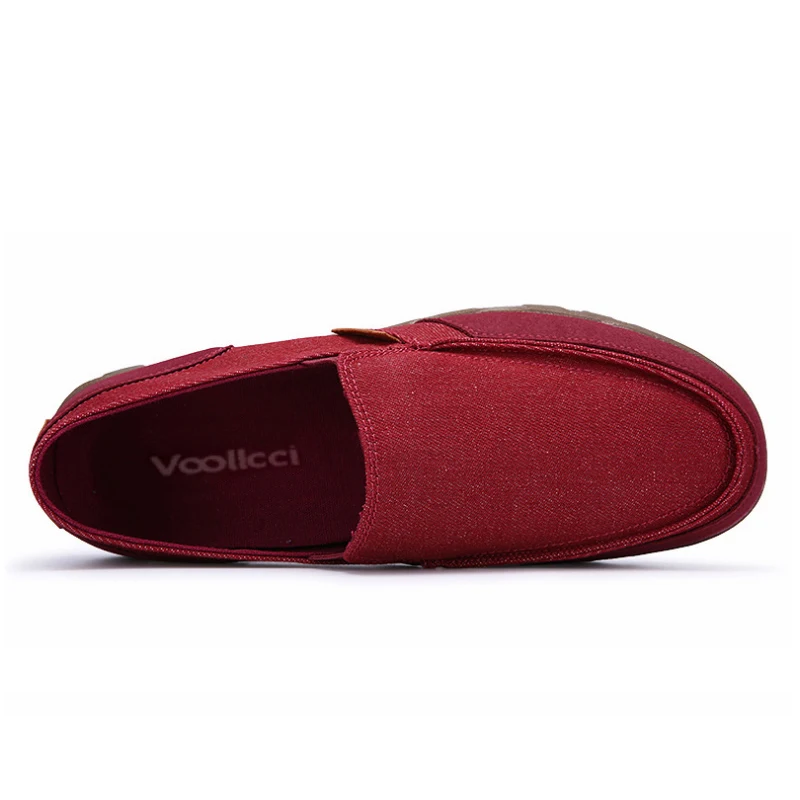Voollcci Fashion Summer Men Canvas Shoes Breathable Casual Loafers Comfortable Ultralight Lazy Slip on Flats Big Size39-48 | Обувь