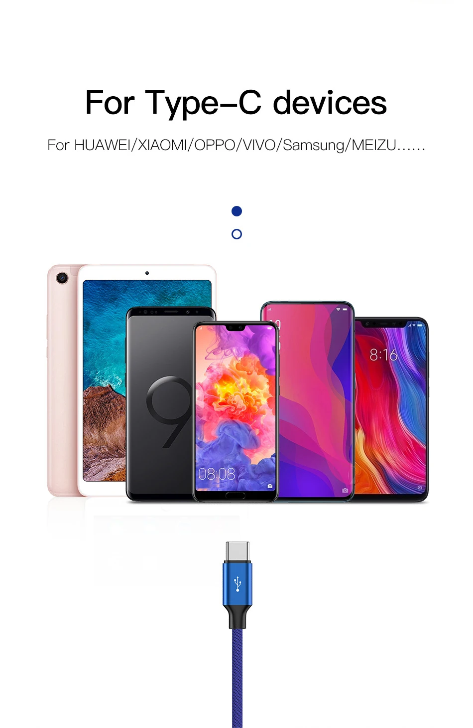 Кабель Baseus длиной 5 м usb type-C для быстрой зарядки samsung S10 USB-C кабель type-C для huawei Xiaomi Mi 9 Oneplus 6t USBC зарядное устройство