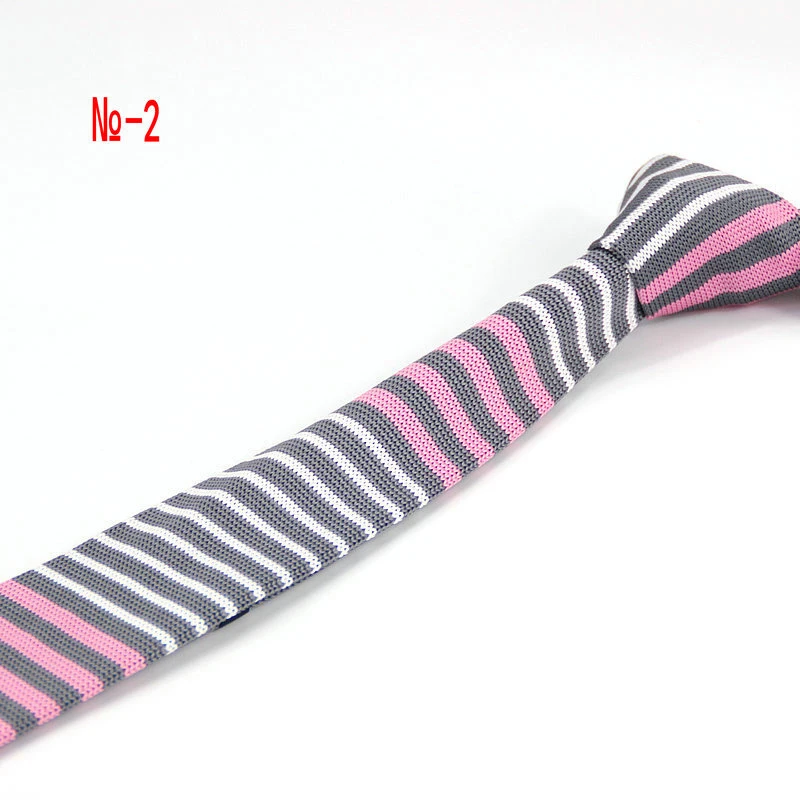 2018 персонализированные тонкие 6 см полосатые трио три цвета вязаные галстуки