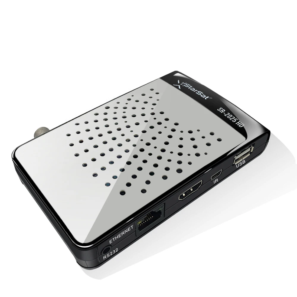 Мини DVB-S2 SR2025 HD Sunplus1507A H.265 приемник спутникового сигнала+ 1 год CCcam Clines ваниль с французским спортивным комплектом верхняя коробка