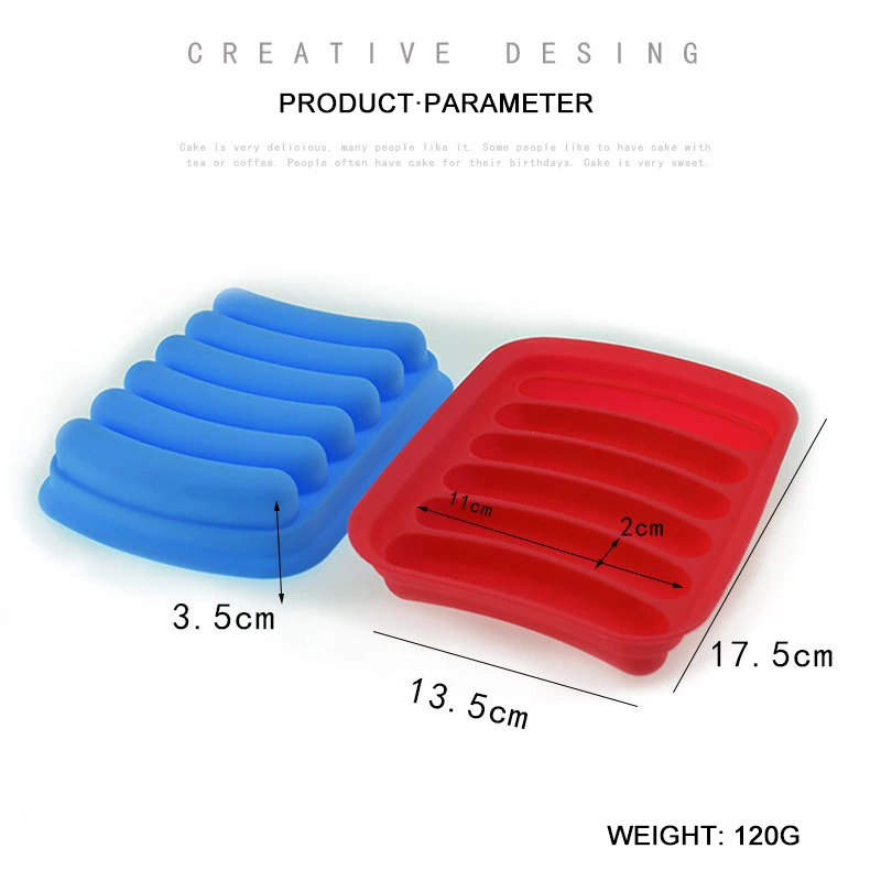 6 In 1 Homemade DIY Sausage Ham Mold Box High Quality Silicone Temperature Resistance Baking Kitchen Tool |