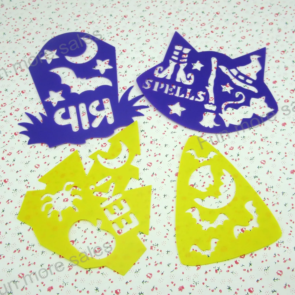 Трафареты 12 видов для детей шаблоны рисования пластиковые доски на Хэллоуин DIY