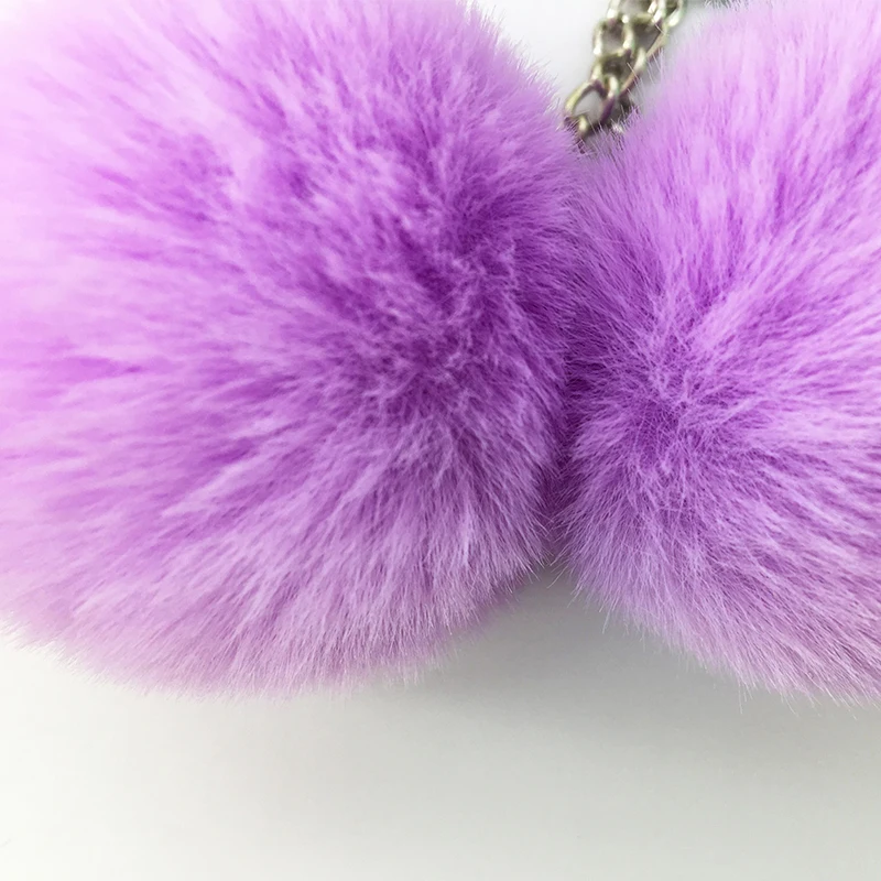 CuteTwo помпоны брелоки с кроличьим мехом брелок для ключей автомобильный модные