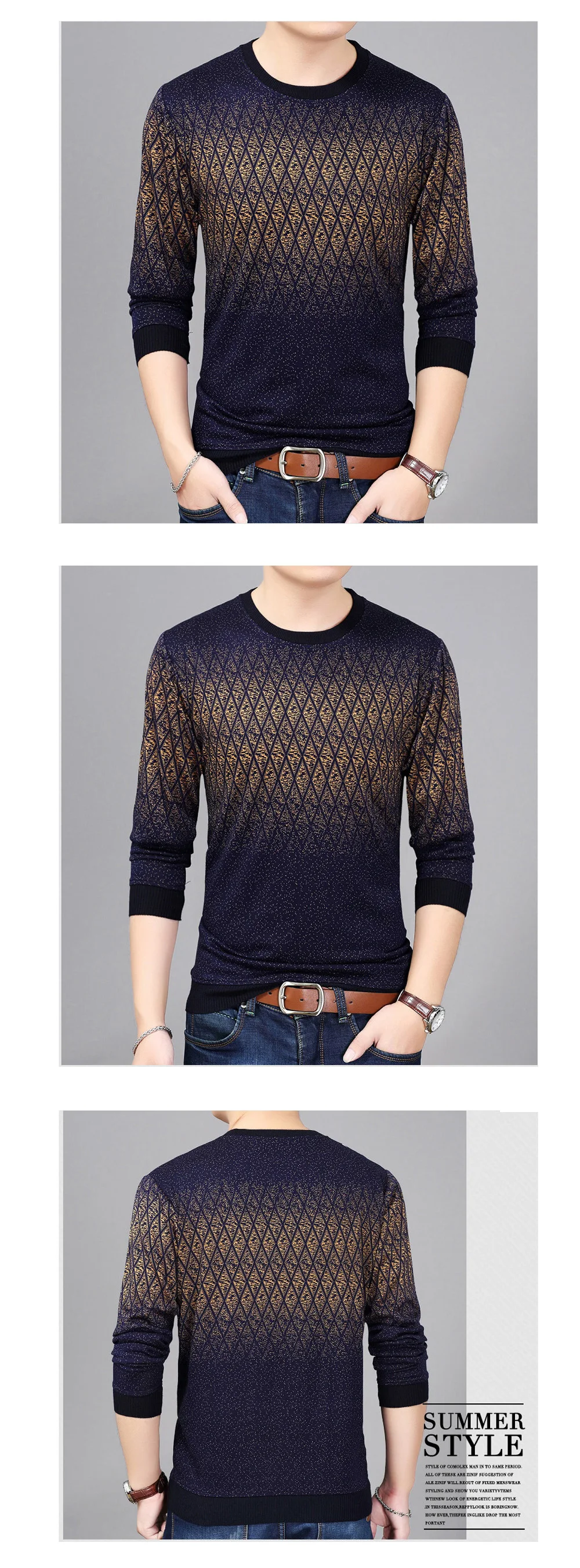 DIMUSI Autumn Winter Mens Sweater Shirt Casual Men O-Neck Wool Pullover Sweater Men's Slim Fit Knitted Pull Sweaters Clothing