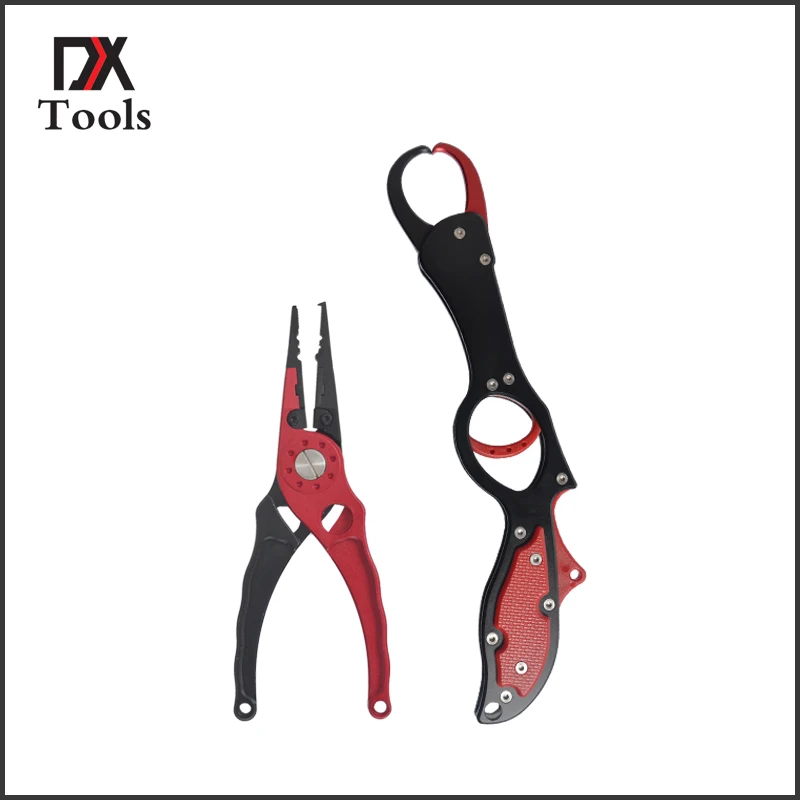 Fishing Lip Grip Aluminum Gripper Pliers Tools Open Spring Ring Scissors Accessories Hook Remover Line Cutter Tackle Set | Спорт и