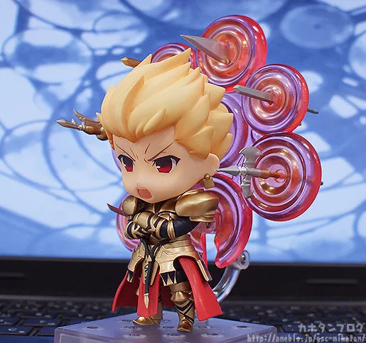 Новые горячие 10 см Q версия Fate stay night Gilgamesh Мобильная фигурка игрушки коллекция Рождественская игрушка кукла