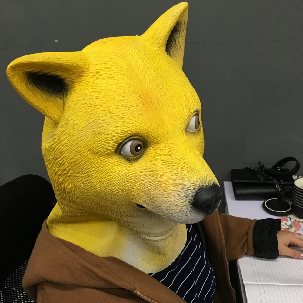 Маскарадные маски для смешной Дож роскошный новый костюм на Хэллоуин резиновая