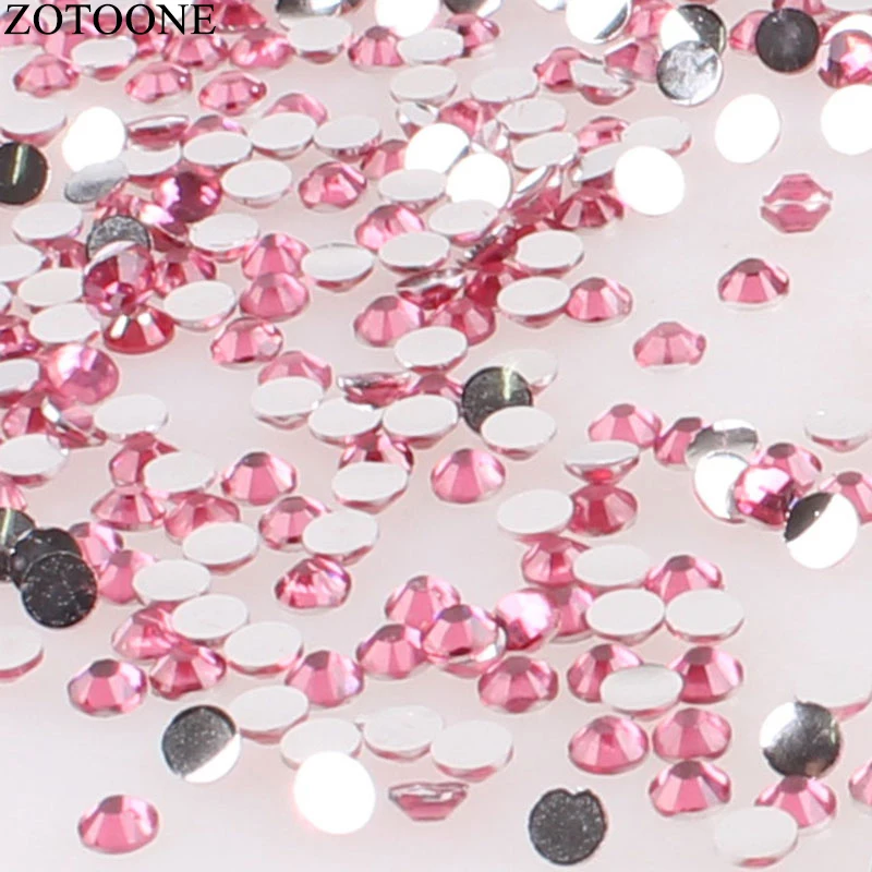 RoseRed ZOTOONE 1000 шт 3-5 см блестящие стразы кристалл не горячей фиксации FlatBack шитье стразами и ткань одежды Стразы декоративный камень для ногтей D - Цвет: RoseRed