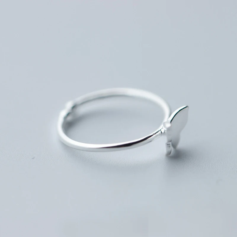 MloveAcc,, 925 S, Стерлинговое Серебро, модное ювелирное изделие, Бабочка, коктейльное кольцо, размер для девочек, детский Рождественский подарок, Прямая поставка