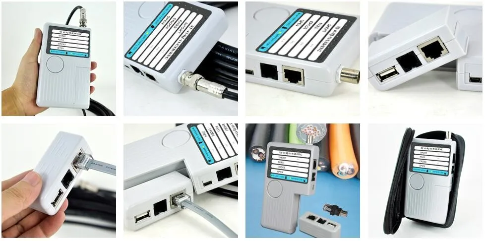 NOYAFA NF-3368 4-в-1 Тестер кабеля Ethernet Lan Кабельный тестер(тесты RJ45, RJ11, USB и BNC