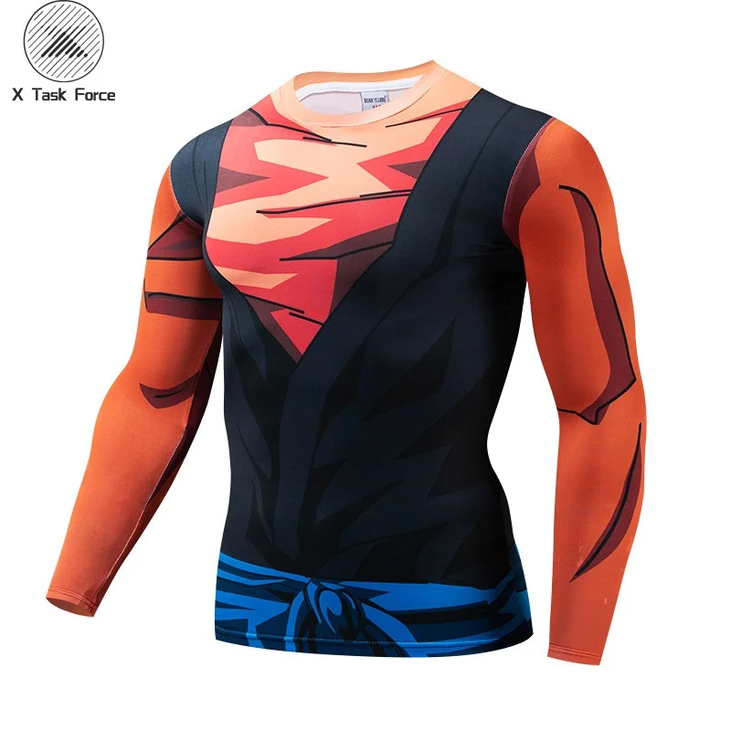 Футболка Dragon Ball 3D для мужчин футболка с аниме комикс компрессионные топы Goku Z