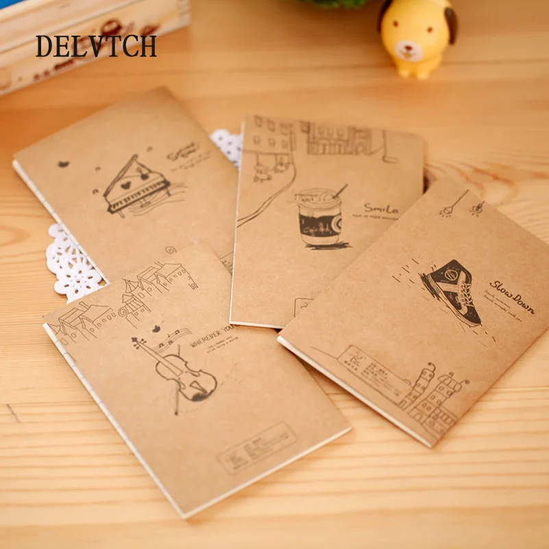 DELVTCH 4 шт./компл. новый мультфильм Тетрадь книги канцелярские принадлежности