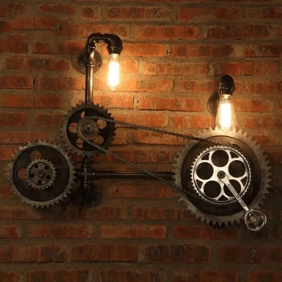 Железный светодиодный светильник в стиле лофт для водопроводной трубы настенное