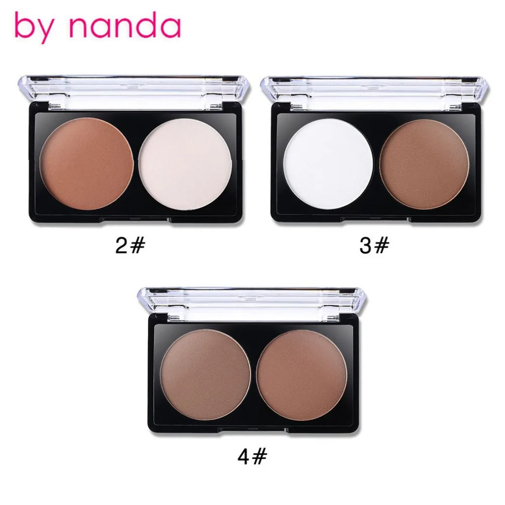 От Nanda Makeup 2 цвета хайлайтер пудра палитра для стрижки длительная косметика лица