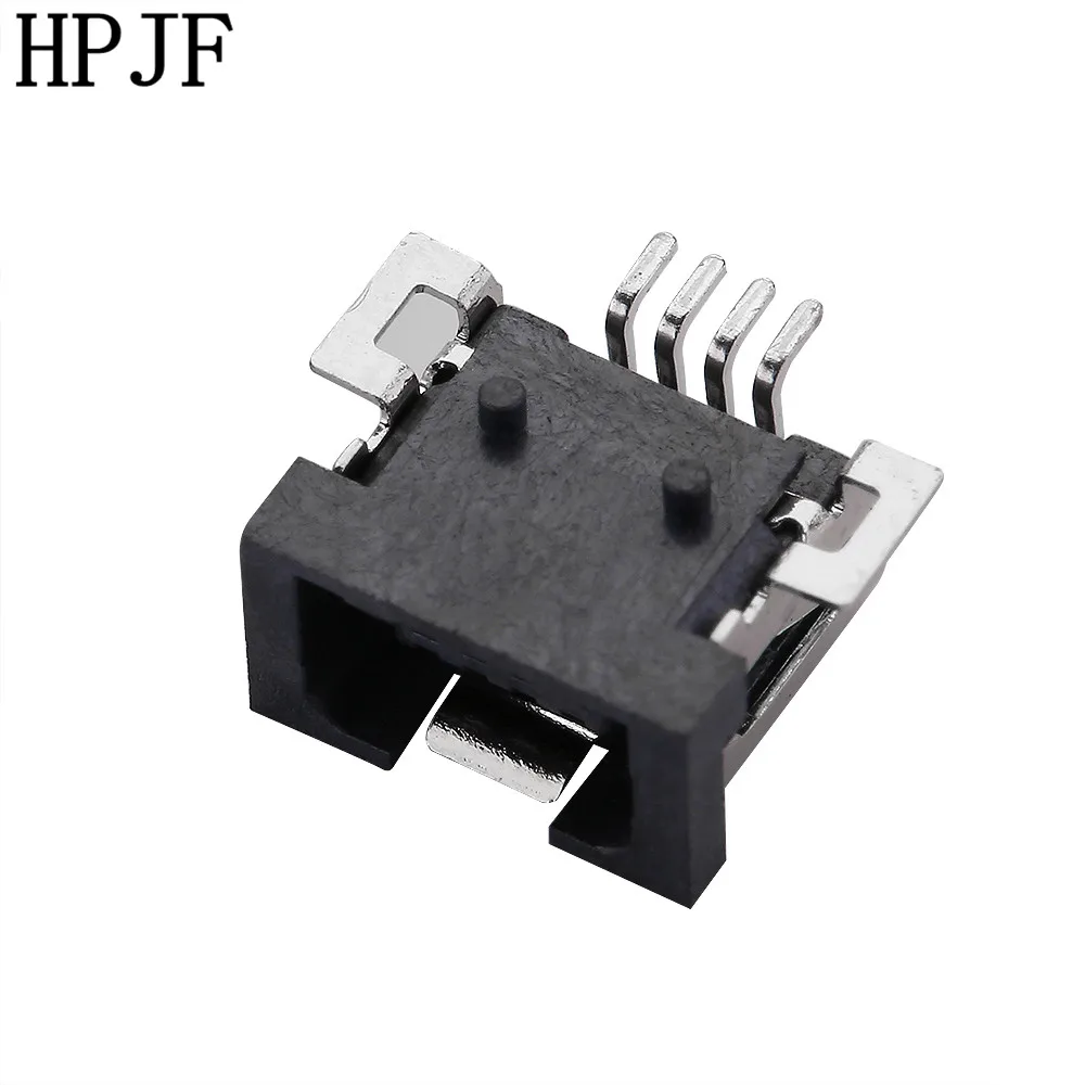 10 шт./лот мини USB 4pin SMT SMD розеточная часть соединителя для хвоста зарядки