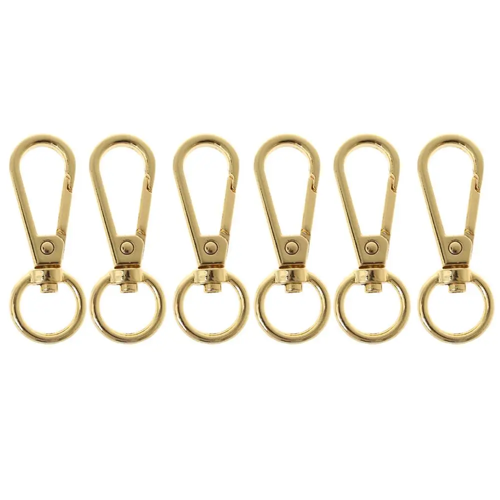 Gold THINKTHENDO, 6 шт., 48x1,6x1 см, поворотная застежка, пружинный крючок, брелок, цепь, сумка, аксессуары, 7 цветов - Цвет: Gold