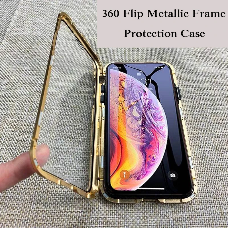 360 Полный Магнитный чехол для телефона Oneplus 9 7 Pro Coque Алюминий металлический каркас
