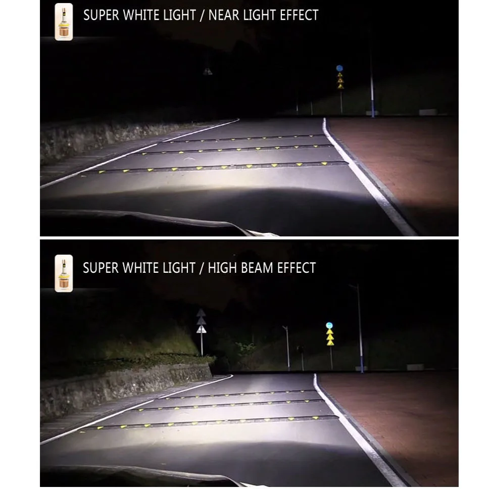 

Dual color H7 H4 LED car headlight high power white and Golden yellow double color led car bulb 9005/9006 accessories auto 50W