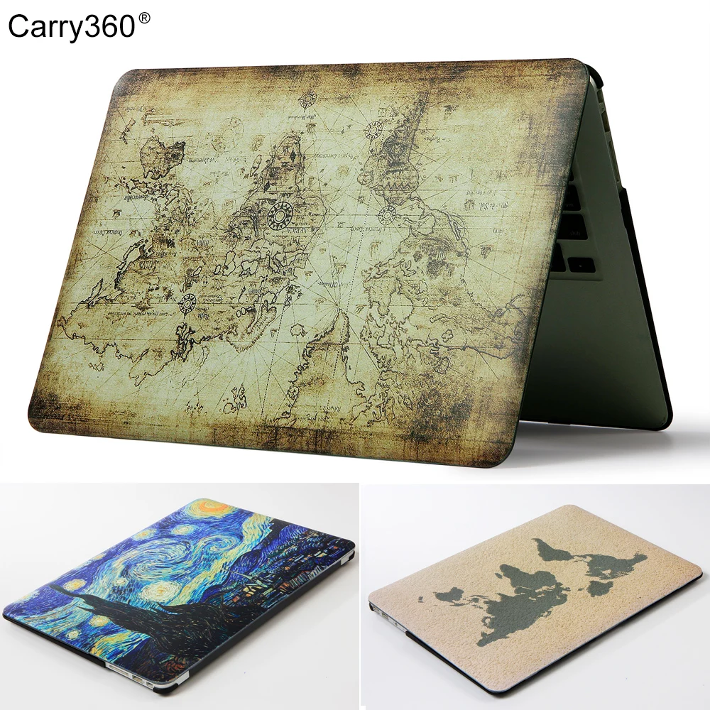 Carry360 картина маслом карта сумка для ноутбука чехол Macbook Air 13 Pro Retina 12 3 15 Touch Bar Apple Mac