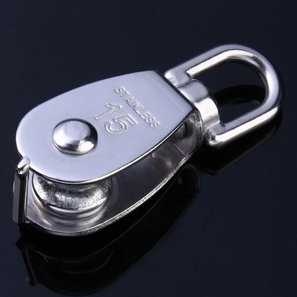 Шкив из нержавеющей стали M15 304 сверхпрочный стальной шарнирный шкив с одним