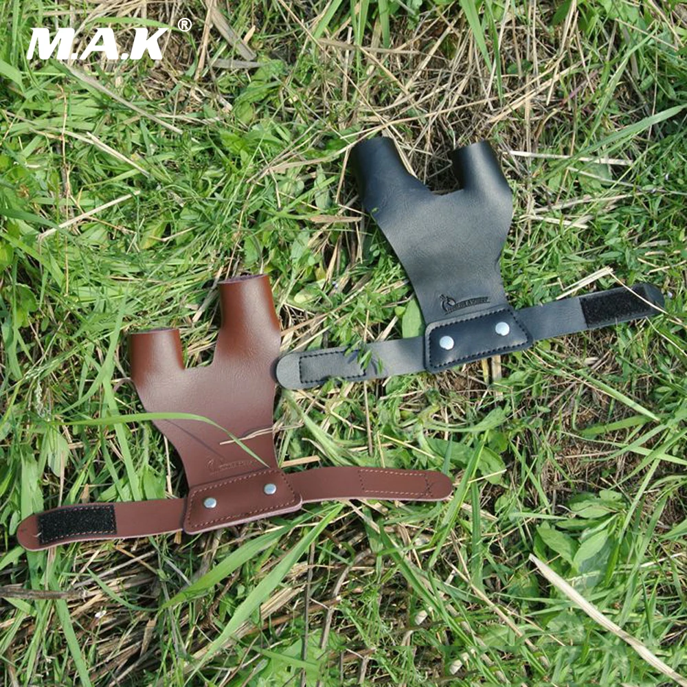Защита для пальцев стрельбы из лука 2 пальца защита рук коровьей кожи в
