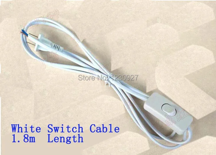 

1,8 м переключатель Штекерный кабель Белый Сделай Сам освещение провод аксессуары Бесплатная доставка