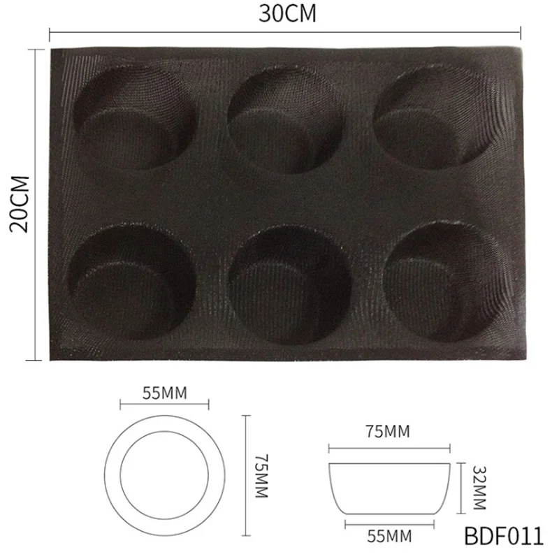 GB011 Goldbaking силиконовые формы для булочек, антипригарные листы для выпечки, перфорированные формы для гамбургера, форма для кексов - Цвет: GB011