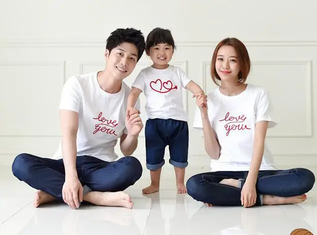 4 Одинаковые комплекты для семьи Одежда для мамы и дочки одежда для папы и сына футболка для мамы и дочки - Цвет: 4