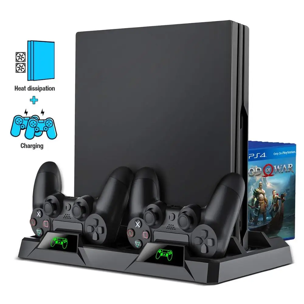 Вертикальная подставка для PS4 компактный охлаждающий вентилятор Playstation 4 / Pro Slim