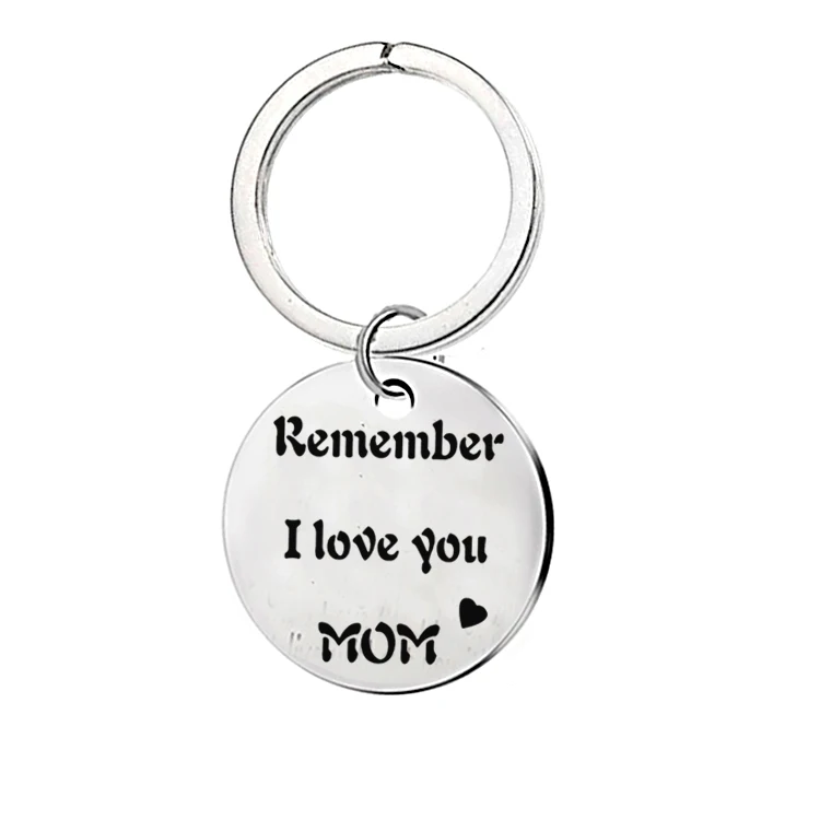 Отца/День матери брелок на день рождения Помните что я Love You Mom и папы с принтом из