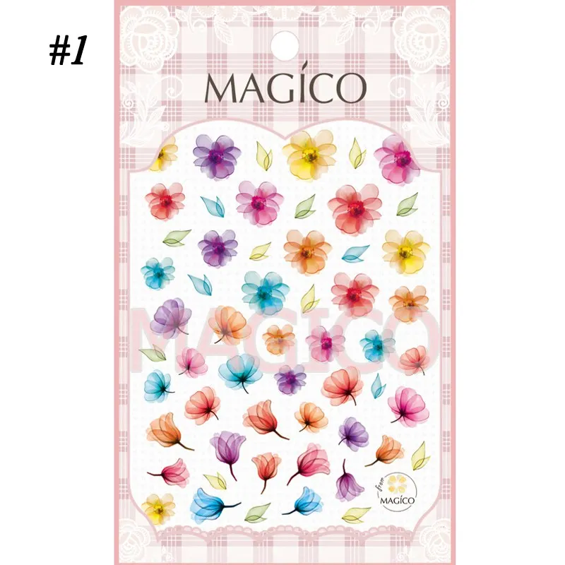 Flower 01 Годовщина только! Стикеры 3D на ногти Nail Art Наклейки для ногтей с цветами - Цвет: Flower 01