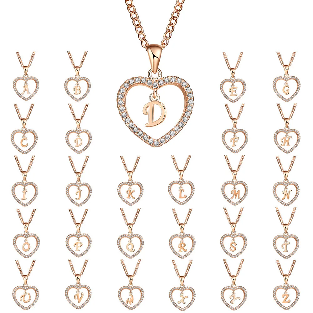 Ожерелье с надписью маленькая Начальная цветная кристальная ожерелье мамы пары