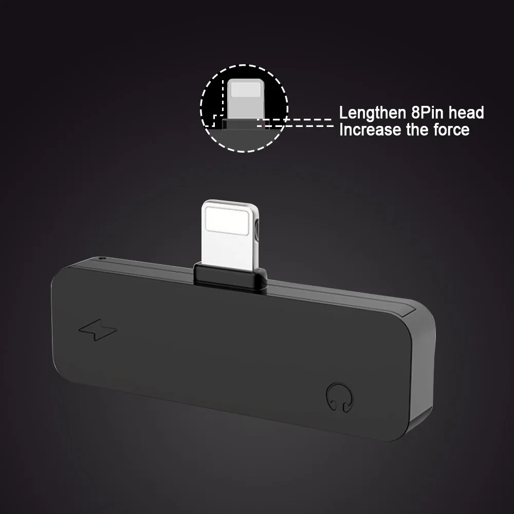 2 в 1 зарядное Освещение кронштейн переходник для наушников аудио разветвитель AUX