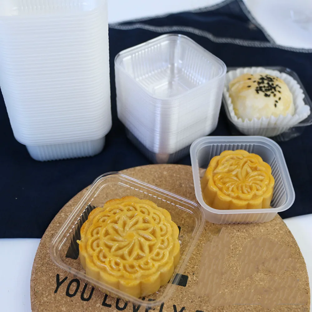 50/80/100 г прозрачные квадратные лунные пластиковые подносы подарочные коробки