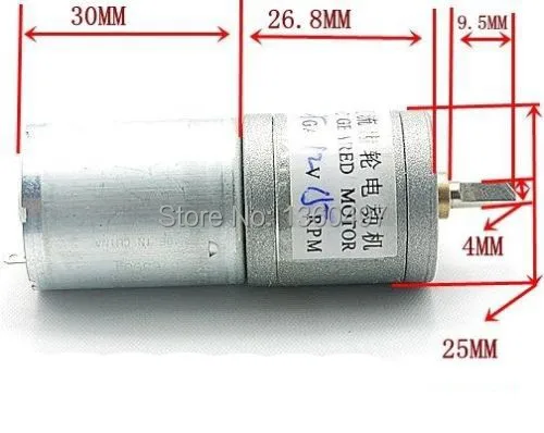 Скидки 120 об/мин мотор-1A AC/DC 12V 25GA 100mA высокий крутящий момент Электрический