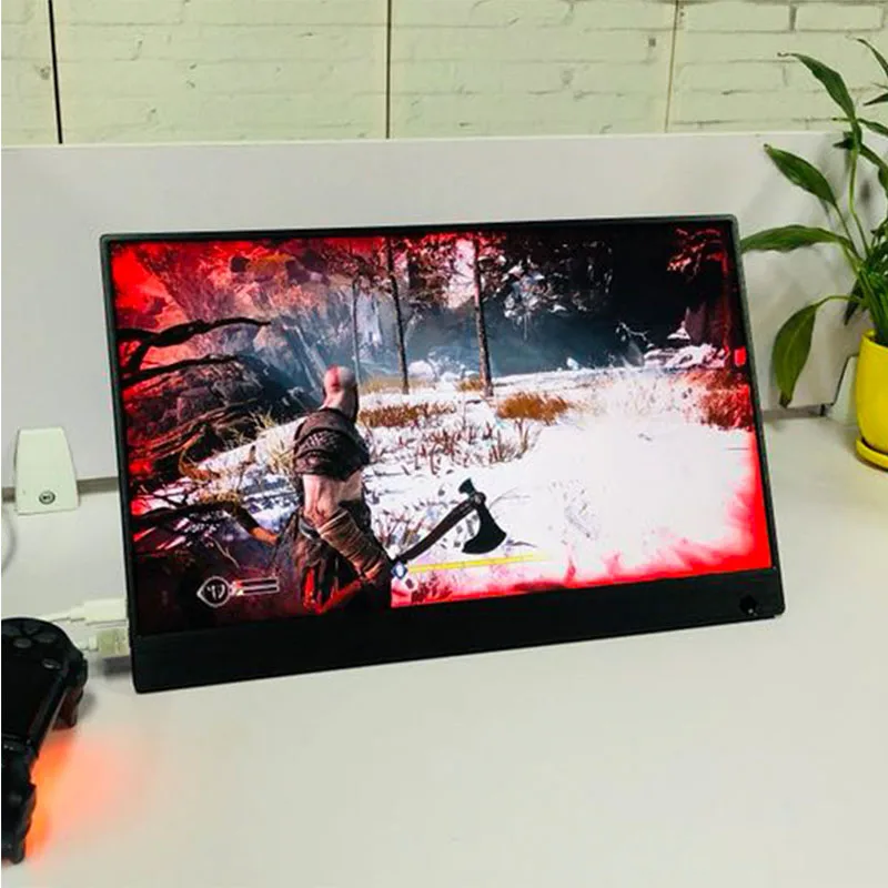 Высококачественный портативный игровой монитор 15 6 дюйма 4K для PS4 PRO XBOX NS MacOS HD