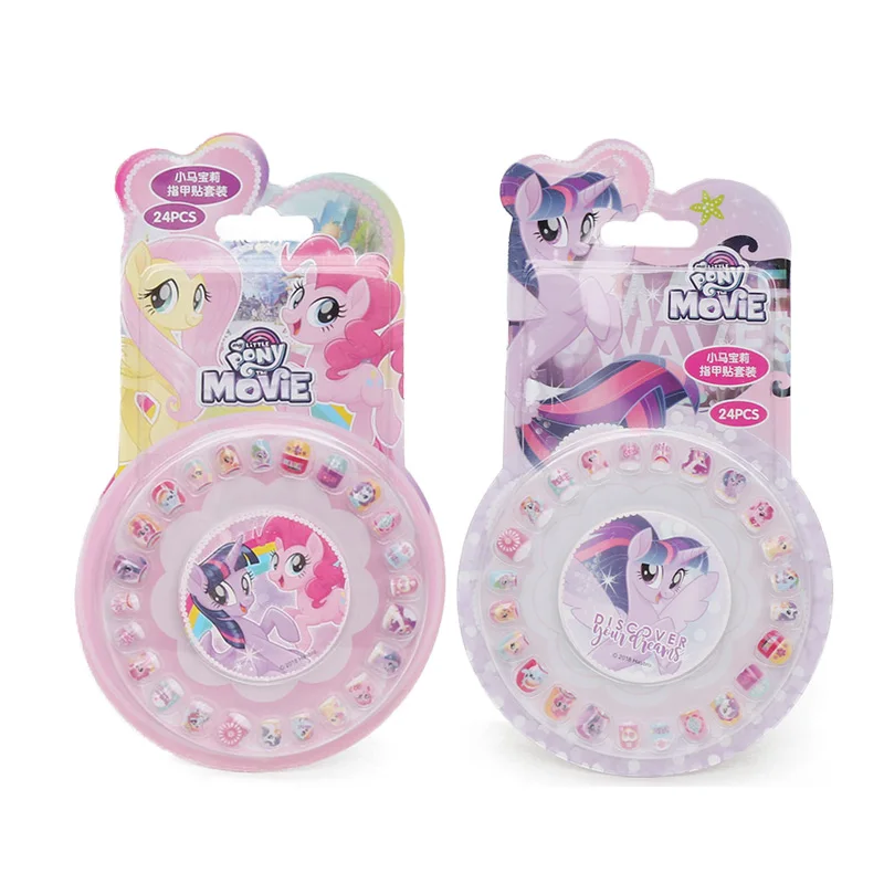 pink and purple Новые игрушки My Little Pony, ПВХ Стикеры с изображением пони, детские наклейки для ногтей для девочек, Съемные 3D радужные наклейки, сумеречные сверкающие Пинки пай - Цвет: pink and purple