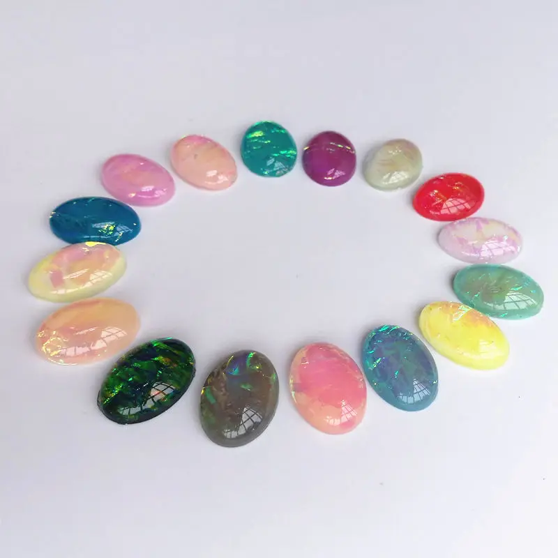 Оптовая продажа 100 шт. овальные кабошоновые купольные плоские бусины высокого