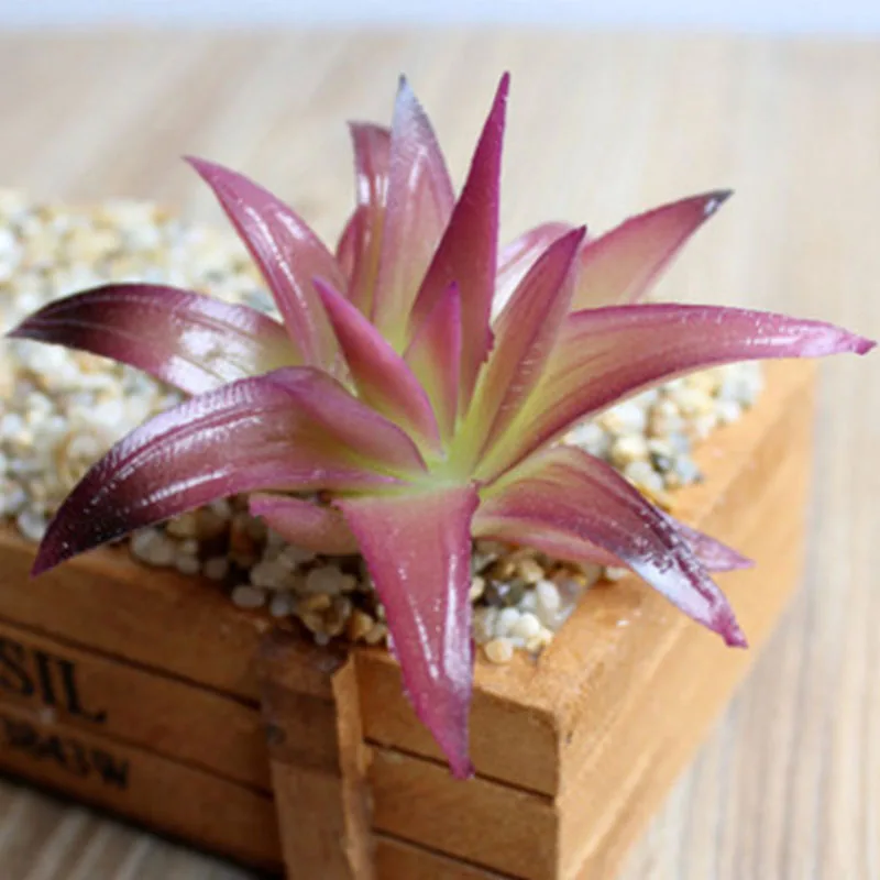 28 Горячая DIY аксессуары Модные фиолетовые суккуленты растение цветок стены горшках мини искусственный Моделирование Флокирование - Цвет: 28