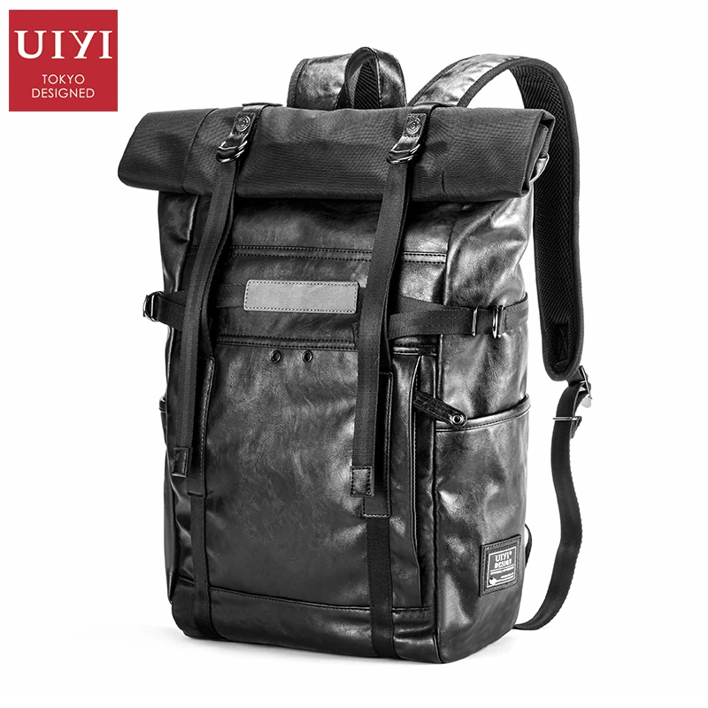 UIYI брендовые черные Для мужчин рюкзак многофункциональный Водонепроницаемый