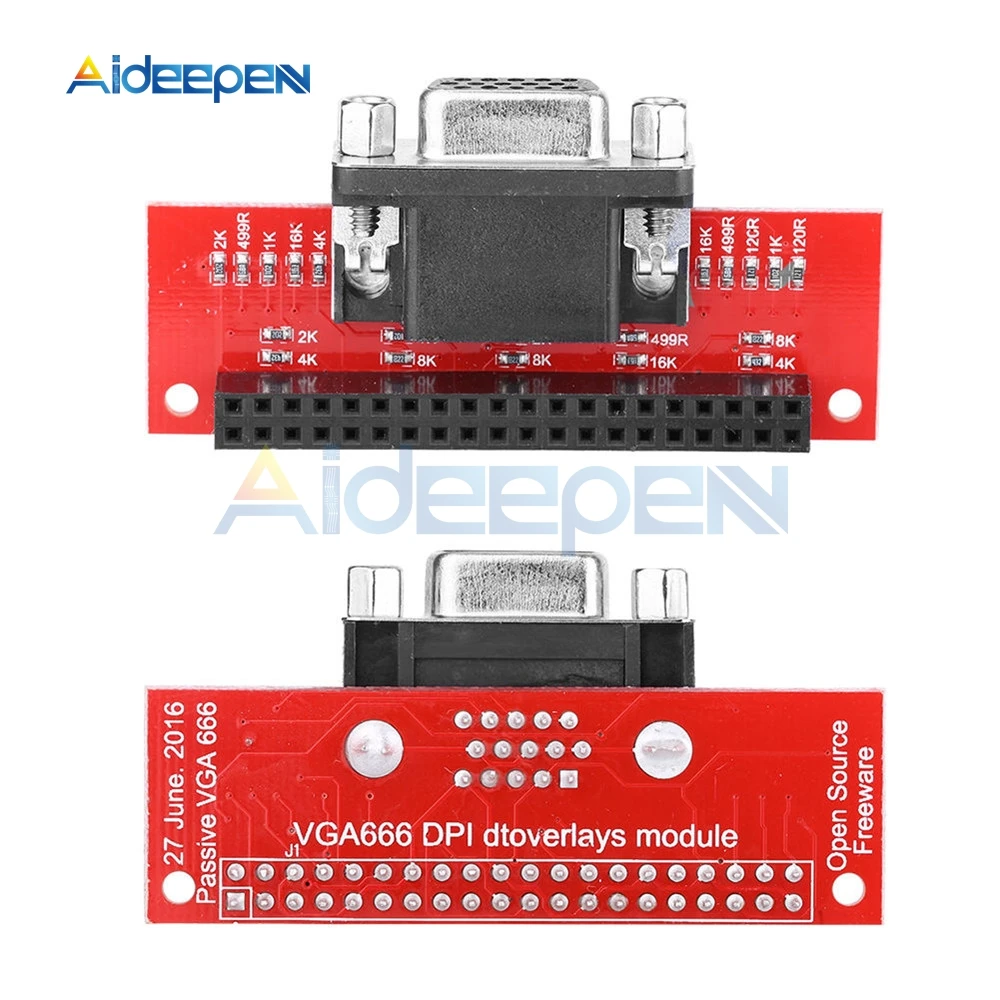 EP 0073 VGA666 Gert VGA плата адаптера модуля GPIO к для Raspberry Pi 3B/2B/B +|Детали и аксессуары