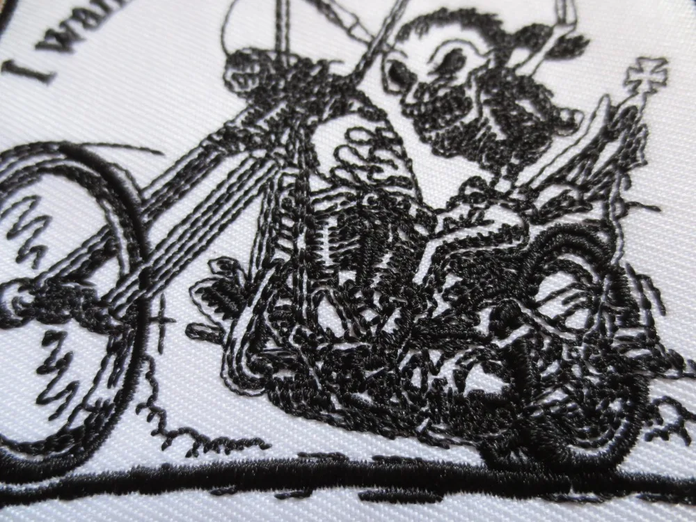 Смарт Knight Skull изящные вышивальные патчи для куртки жилета на заднюю крышку