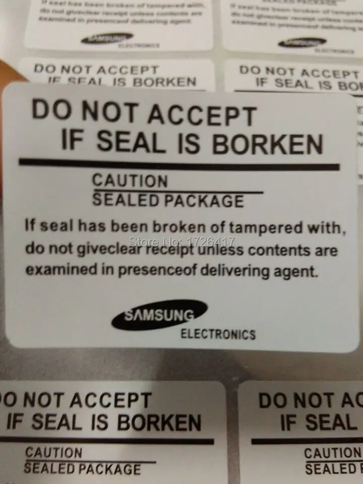 

Универсальный мобильный телефон уплотнение этикетка наклейка Samsung Galaxy S4 I9500 S3 S2 доставки заряда 2000 шт./лот Бесплатная доставка