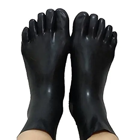 

Unisex latex fetish sock rubber 5 toes socks short sock Skin toes size S,M,L
