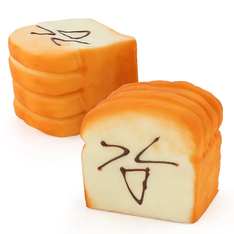 1 шт. сжимаемая игрушка Kawaii Jumbo Toast Bread Squishies Scent Soft Bun Charms еда коллекционные игрушки