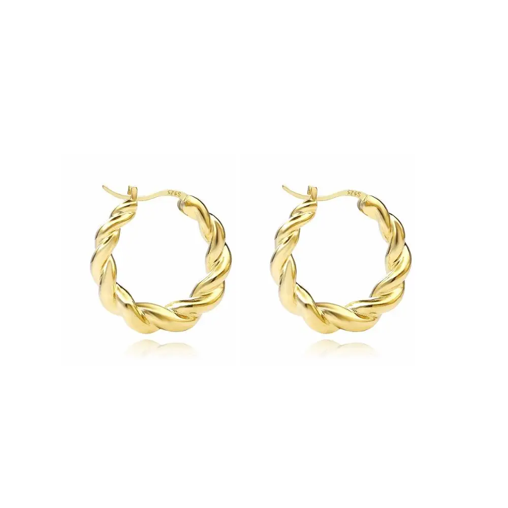 gold mini size Moonmory 925 стерлингового серебра популярный дизайн Huggie Hoop Серьги Золото градуированная приливная серьга в виде кольца для европейских женщин ювелирные изделия - Окраска металла: gold mini size
